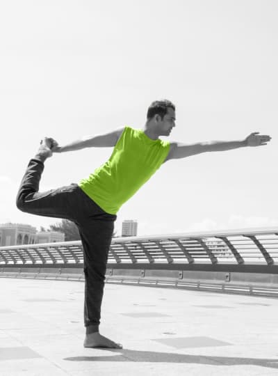 Man performing Yoga